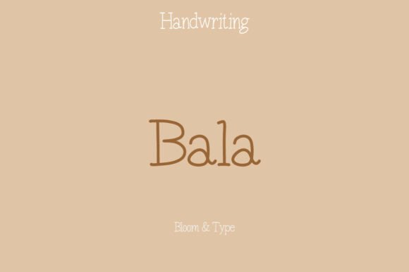 Bala: A Minimalist Serif Font for Modern Branding