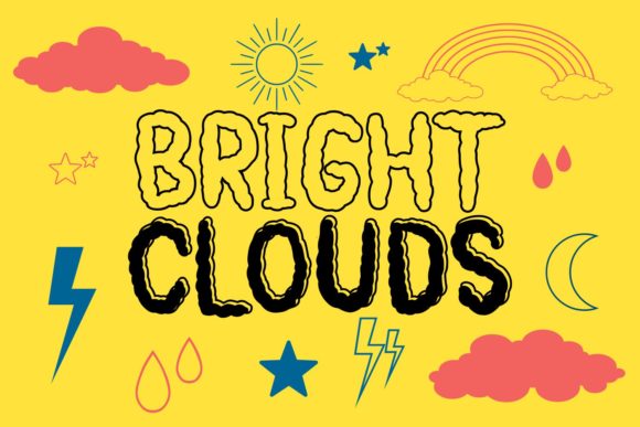 Bright Clouds: A Whimsical Font for Modern Editorial Design