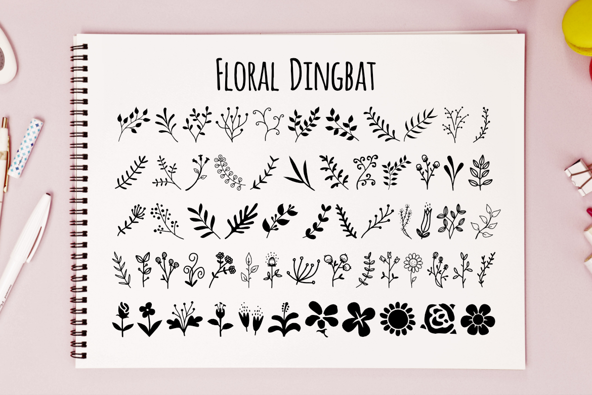 Floral Dingbat: A Fresh Touch for Your Brand’s Typography