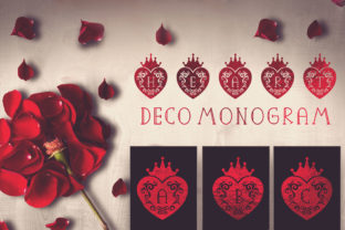 Heart Deco Monogram: A Font for Romantic Typography