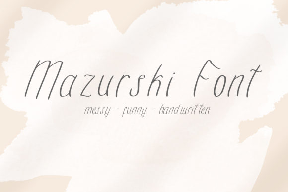 Mazurski: A Handwritten Font for Modern Editorial Design