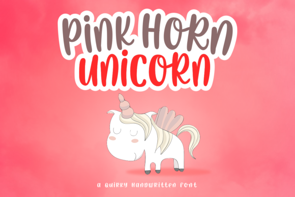 Pink Horn Unicorn Font for Web Design