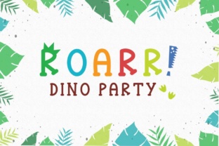 Roarr Dino Party Font for Themed Campaigns