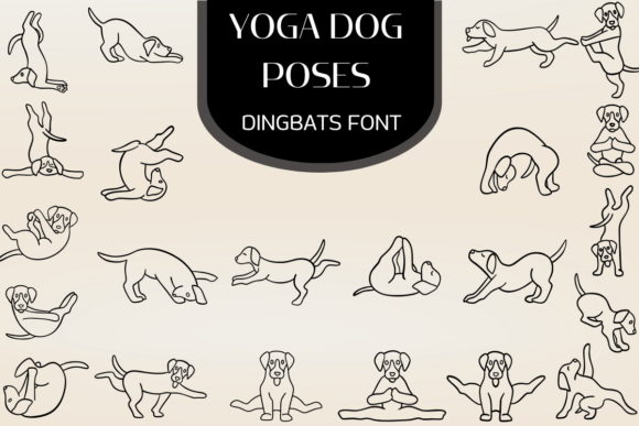Yoga Dog Poses Font for Creative Branding Projects